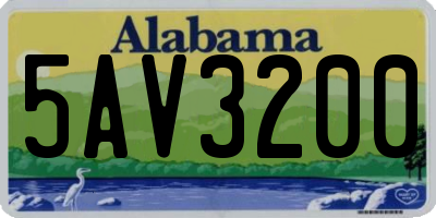 AL license plate 5AV3200