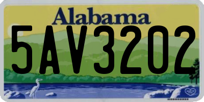 AL license plate 5AV3202