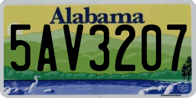 AL license plate 5AV3207