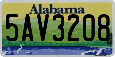 AL license plate 5AV3208