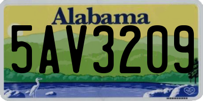 AL license plate 5AV3209