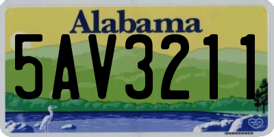 AL license plate 5AV3211