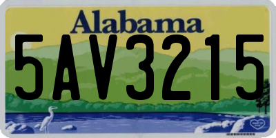 AL license plate 5AV3215