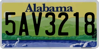AL license plate 5AV3218