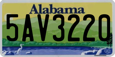AL license plate 5AV3220