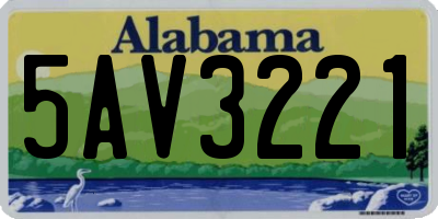 AL license plate 5AV3221