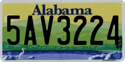AL license plate 5AV3224