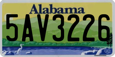 AL license plate 5AV3226