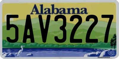 AL license plate 5AV3227