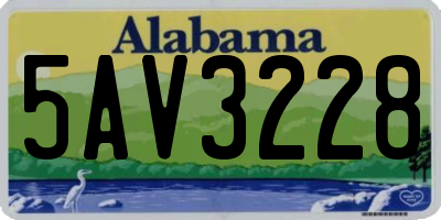 AL license plate 5AV3228