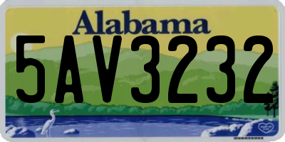 AL license plate 5AV3232