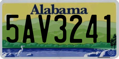 AL license plate 5AV3241