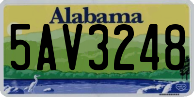 AL license plate 5AV3248