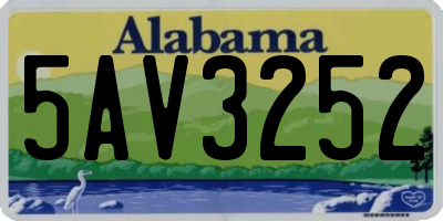AL license plate 5AV3252