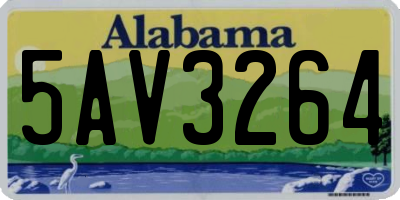 AL license plate 5AV3264