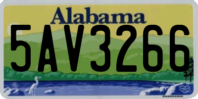 AL license plate 5AV3266