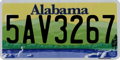 AL license plate 5AV3267