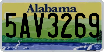 AL license plate 5AV3269