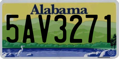 AL license plate 5AV3271