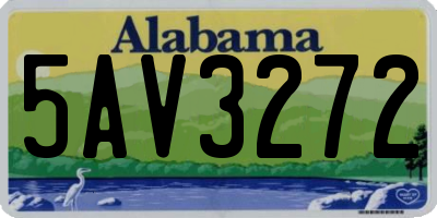 AL license plate 5AV3272