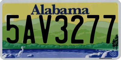 AL license plate 5AV3277