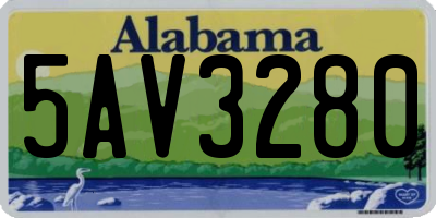 AL license plate 5AV3280