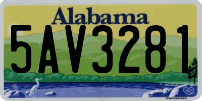 AL license plate 5AV3281