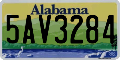 AL license plate 5AV3284