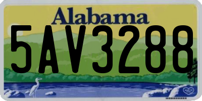 AL license plate 5AV3288