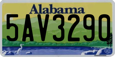 AL license plate 5AV3290
