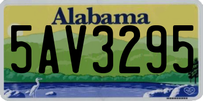 AL license plate 5AV3295