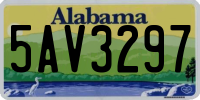 AL license plate 5AV3297