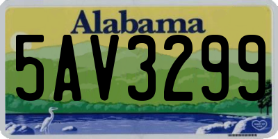 AL license plate 5AV3299
