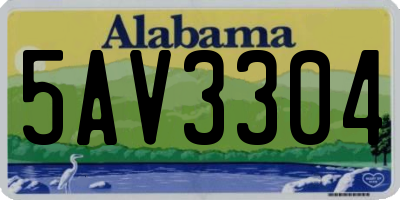 AL license plate 5AV3304