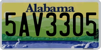 AL license plate 5AV3305