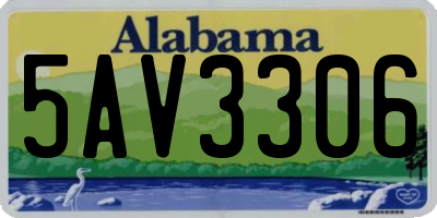 AL license plate 5AV3306