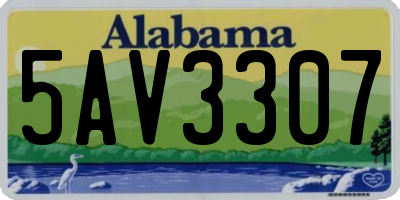 AL license plate 5AV3307