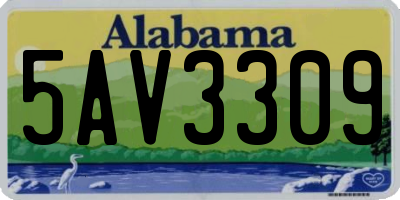 AL license plate 5AV3309