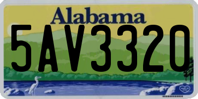AL license plate 5AV3320