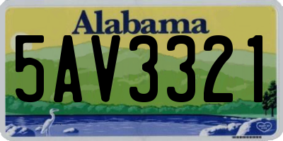 AL license plate 5AV3321
