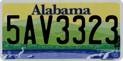 AL license plate 5AV3323
