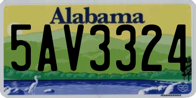 AL license plate 5AV3324