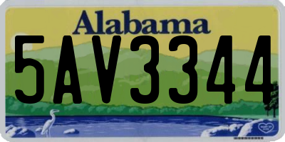 AL license plate 5AV3344