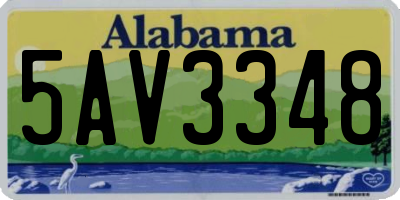 AL license plate 5AV3348