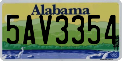 AL license plate 5AV3354