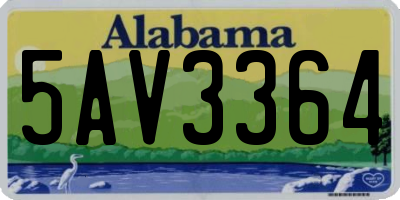 AL license plate 5AV3364