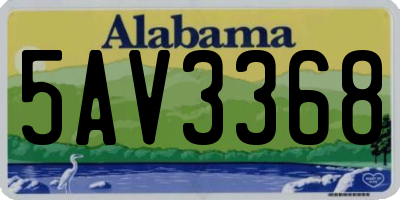 AL license plate 5AV3368