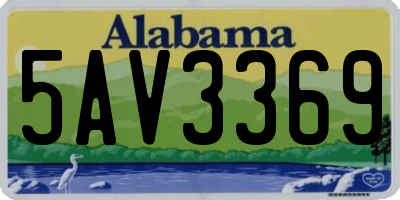 AL license plate 5AV3369