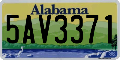 AL license plate 5AV3371