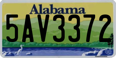 AL license plate 5AV3372